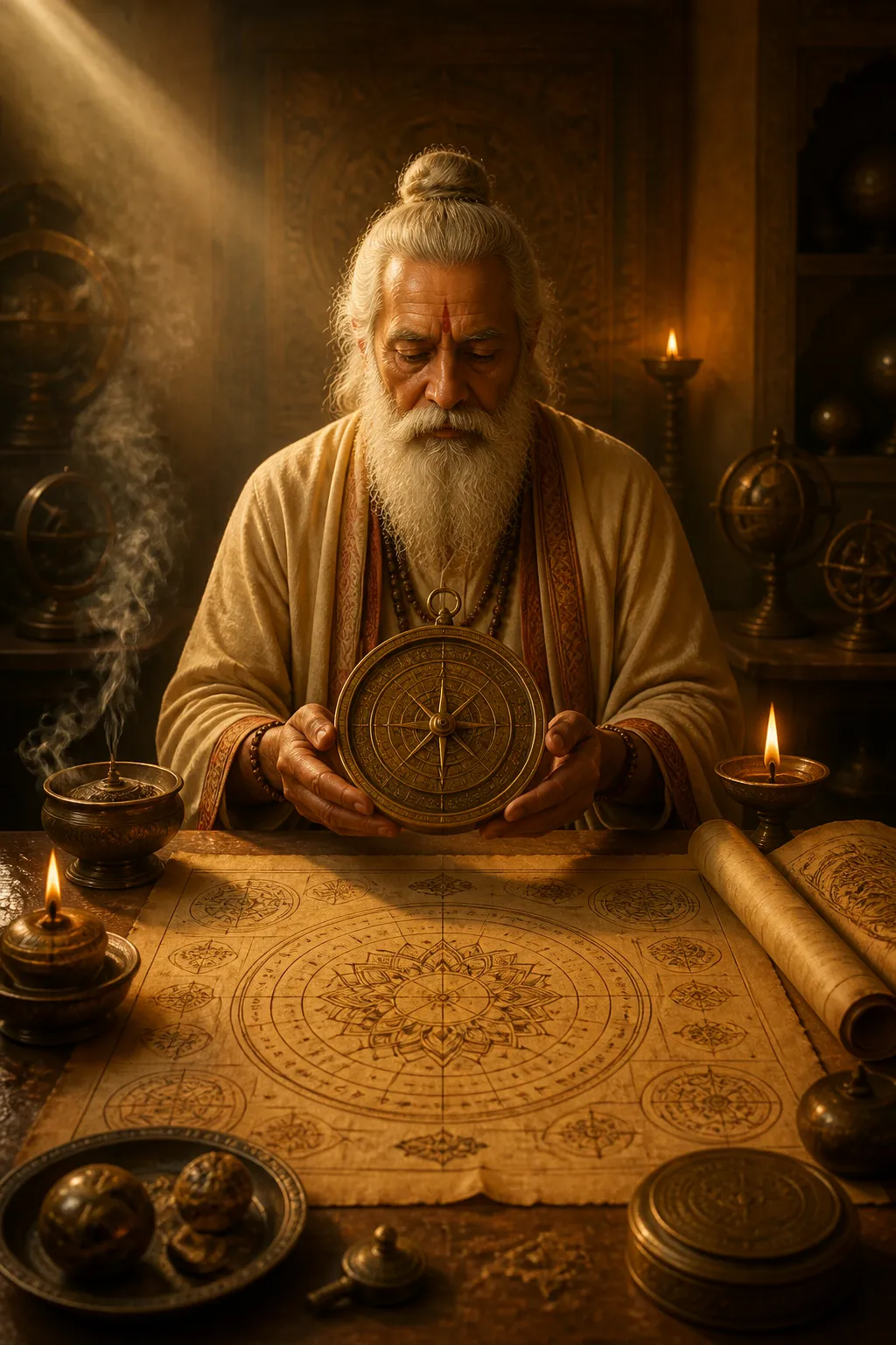 Ancient wisdom instruments used in Vedic science consultation